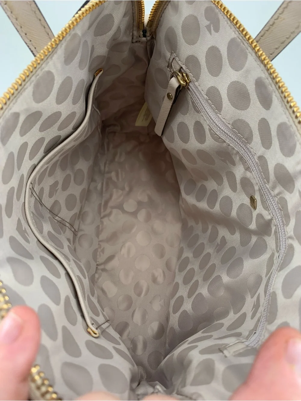 Kate Spade Cedar Street Maise Satchel Crossbody Warm Beige Saffiano Leather